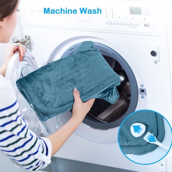 NEW HEATING PAD NECK BACK WEIGHTED BLUE 2 LB ELECTRIC 6 HEAT SETTINGS 4 TIMERS - Picture 7 of 7